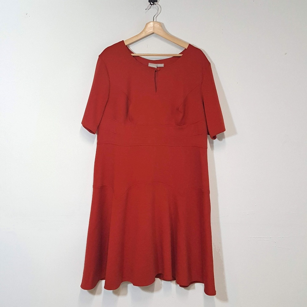 eShakti Fit and Flare Keyhole Dress Size 18